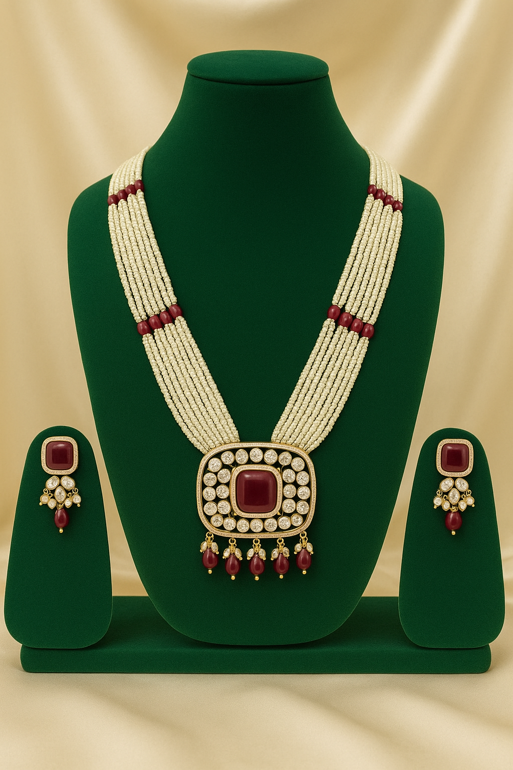 T2O Creation Multi-Strand Beaded  Neaklace