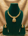 T2O Creation- Traditional South Indian–style temple necklace set.